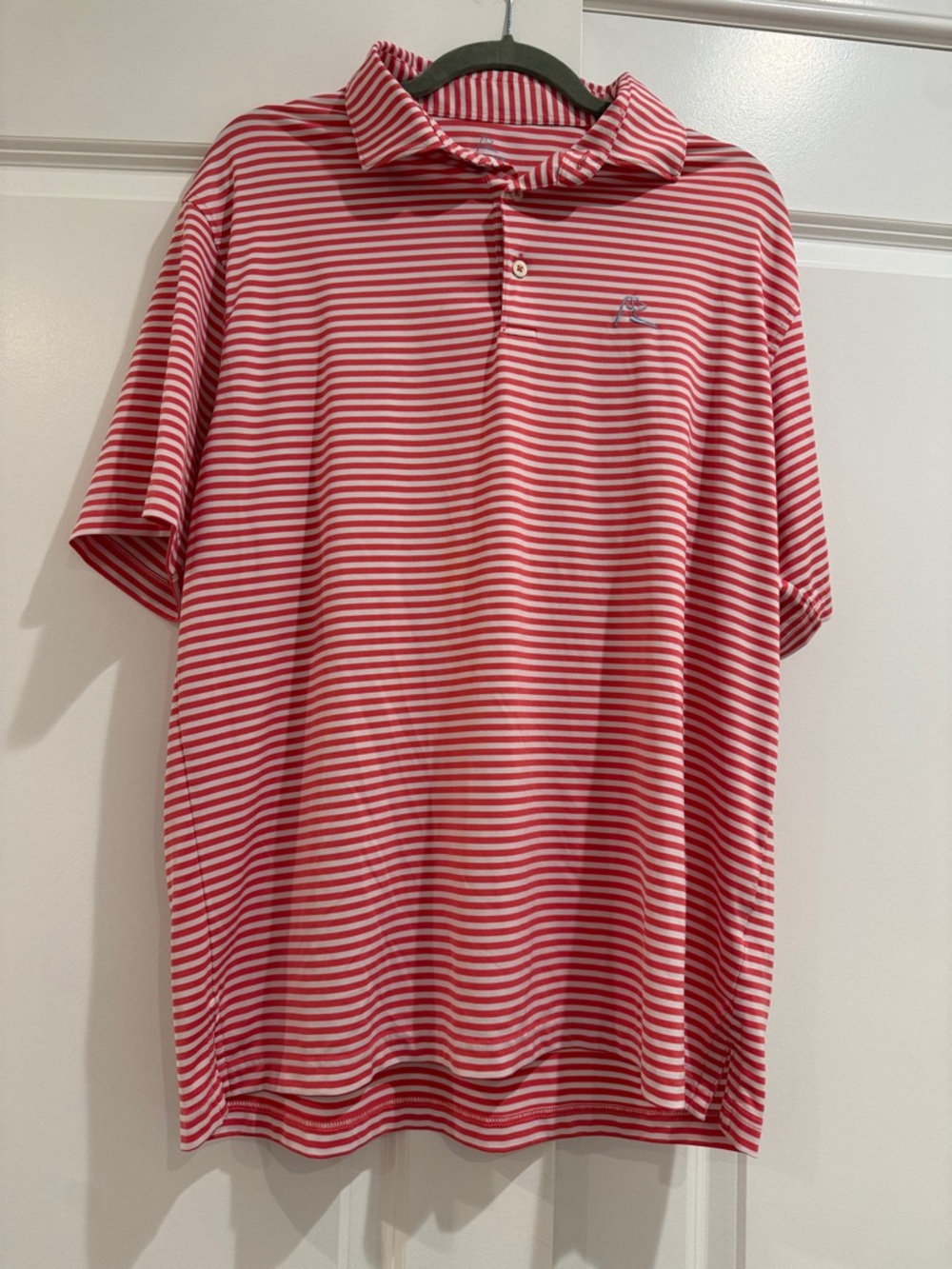 Rhoback Red & White Striped Polo